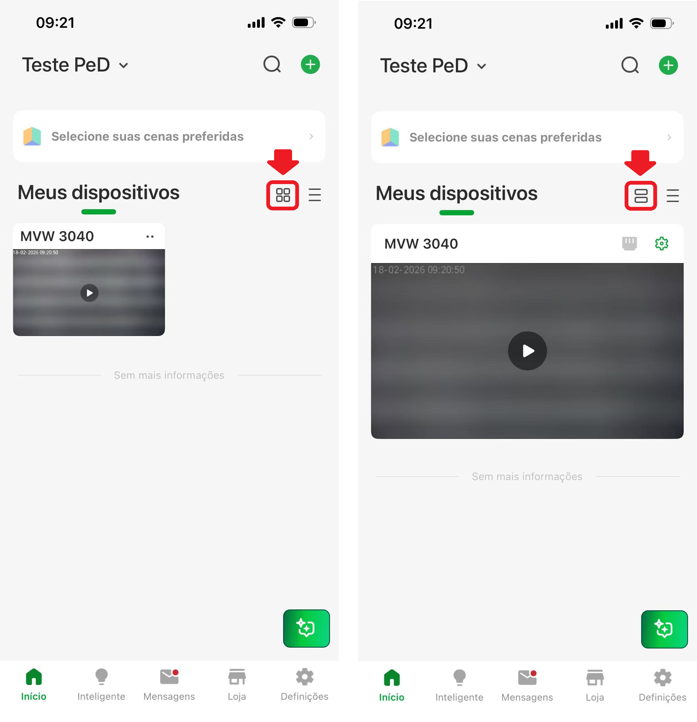 Modo de Visualização